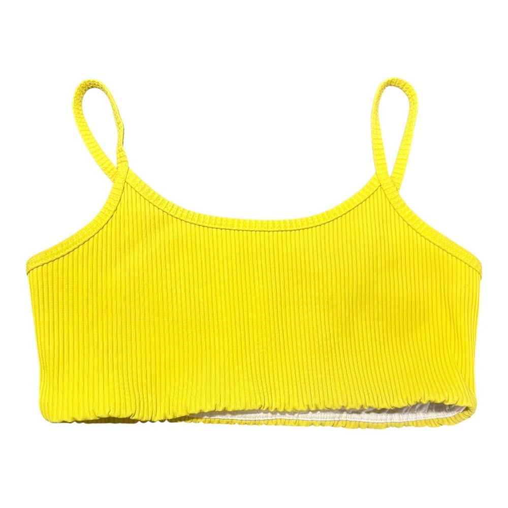 YEAR OF OURS Yellow Ribbed Bralette Top